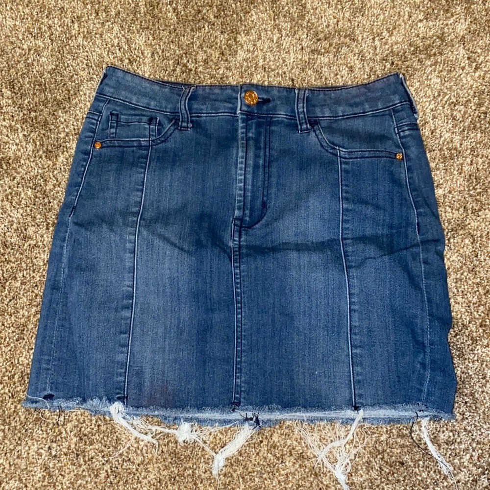 Jean skirt, perfect for game day!!